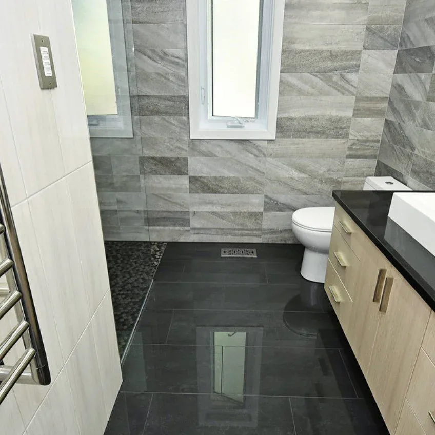 Bathroom tile, cleaned and sealed