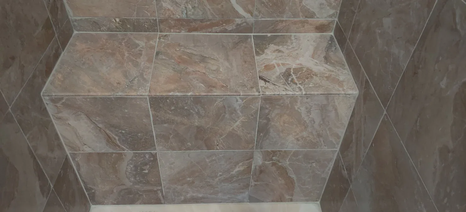Stone shower wall